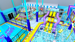 Bettaplay 4160SQM Colorful Interactive Indoor Commercial Soft Play for Kids Plastic Trampoline Park