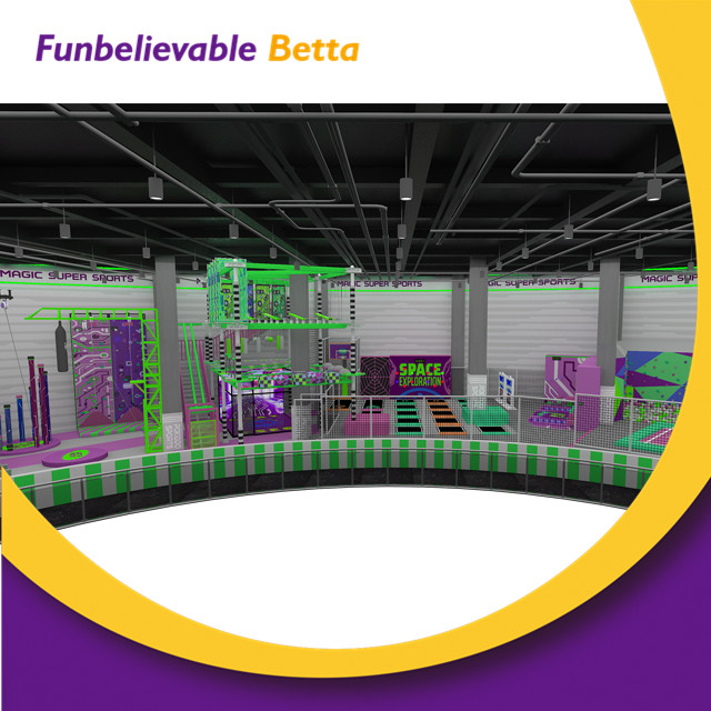 Bettaplay 1060 sqm Manufacturer Customized Large Naughty Castle Trampoline Indoor Playground Amusement Equipment 