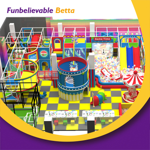 Bettaplay 330 SQM Indoor Red Energetic Theme Kids Playground Climbing Wall Amusement Park Big Ball Pool 