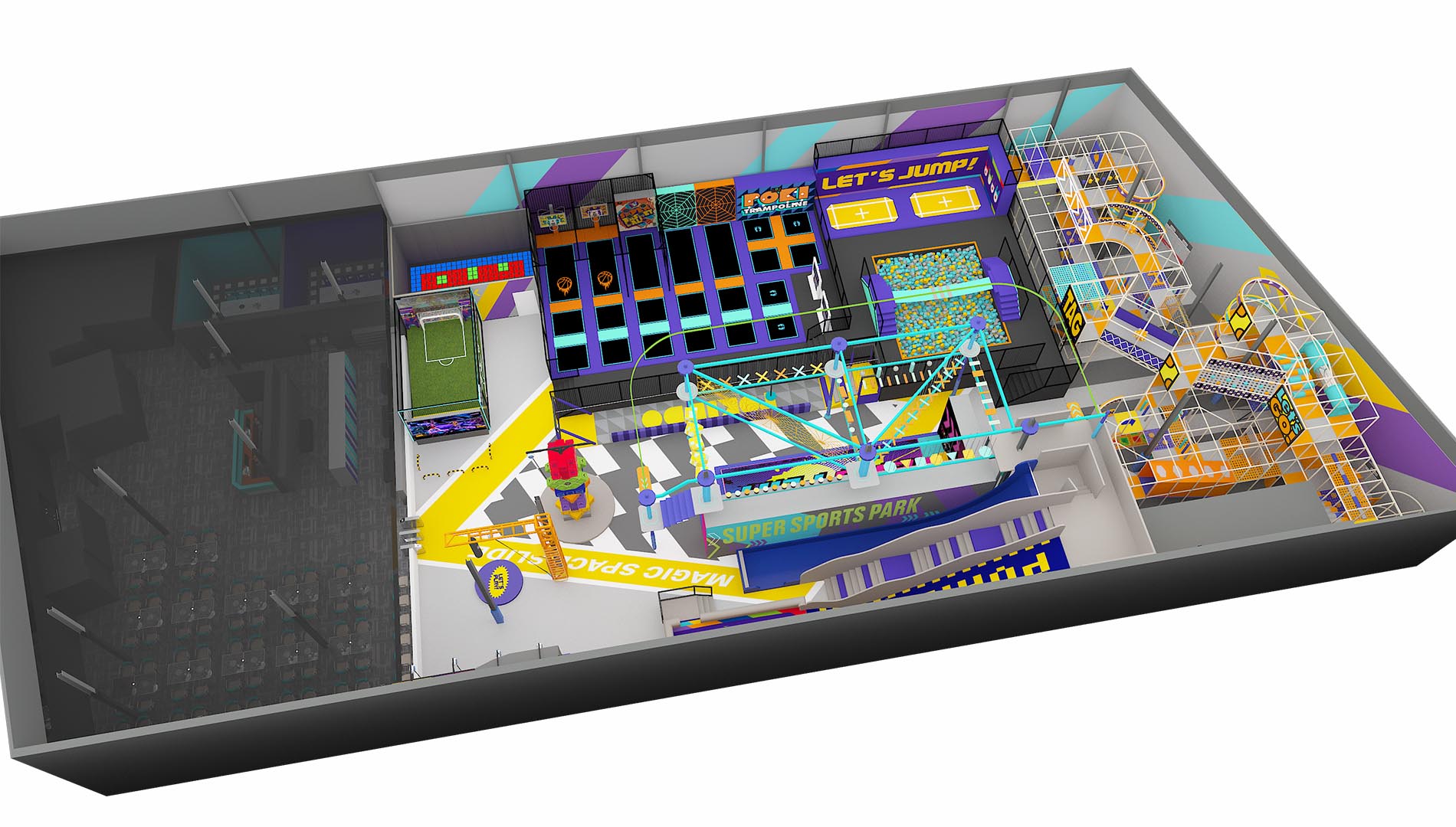 Pokiddo Commercial Indoor Amusement Park: Design Casebook Volume - Spain Project Design Case - 1800 Square Meters