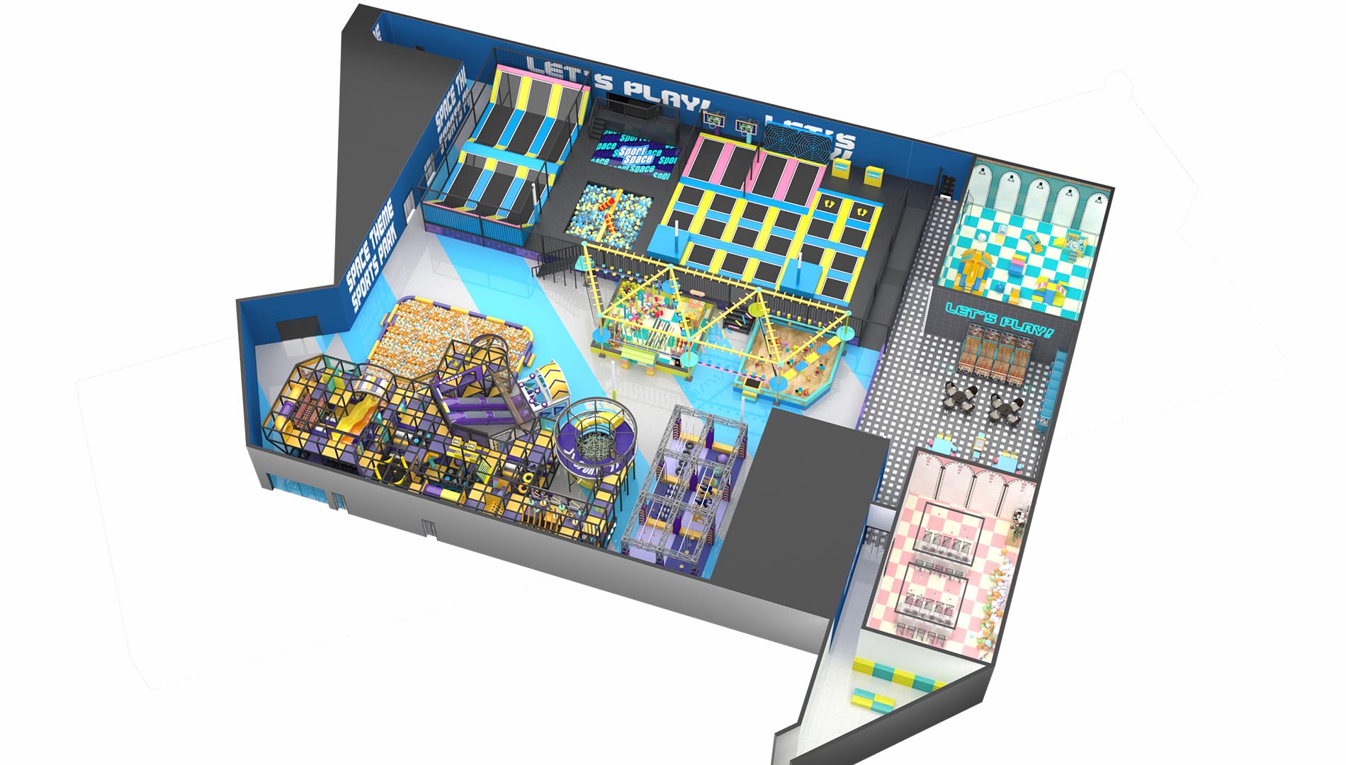 Pokiddo Commercial Indoor Amusement Park: Design Casebook Volume - Phuket Island Project Design Case - 1500 Square Meters
