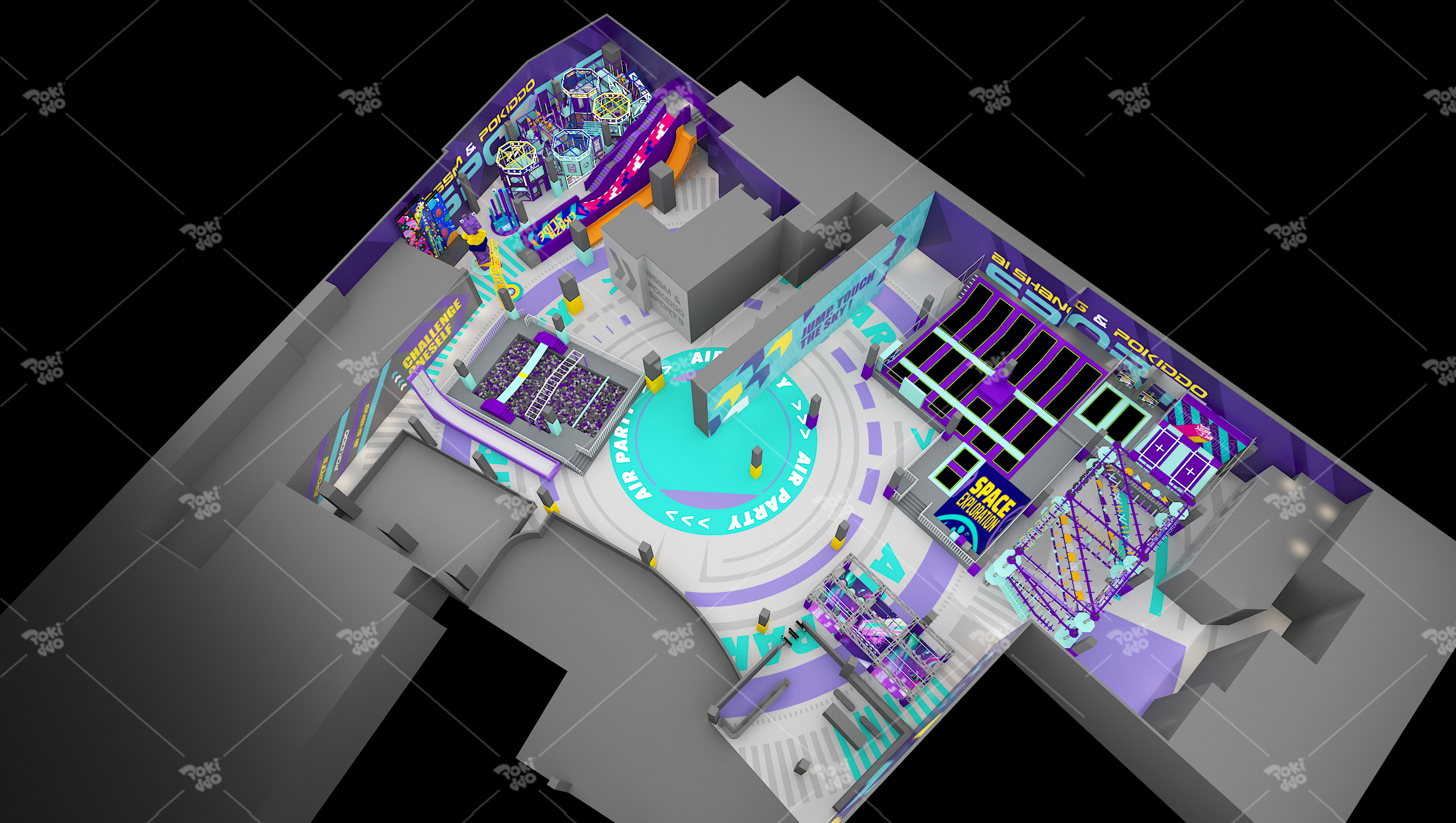 dise&ntilde;o de juegos infantiles interiores