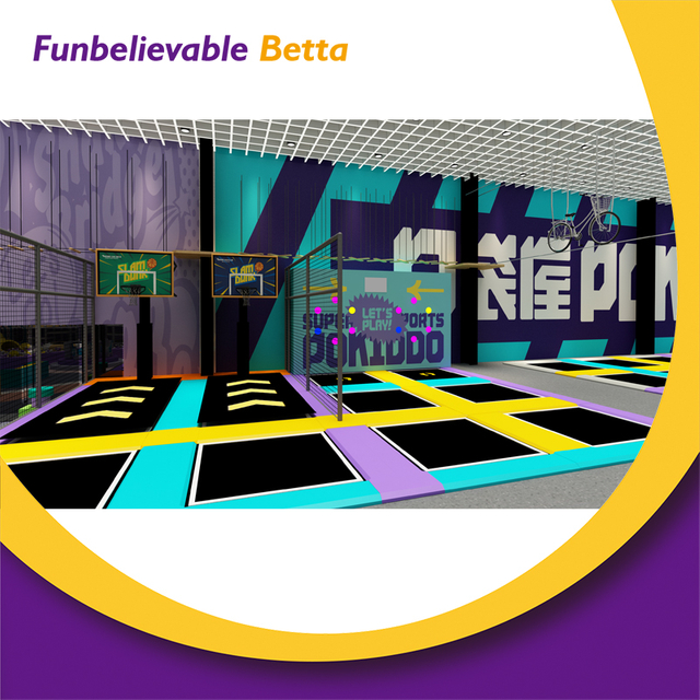 Bettaplay 1900SQM Purple Trendy Dream-Themed Indoor Kids Trampoline Equipment Multi-Slide Ball Pit Entertainment Center Park