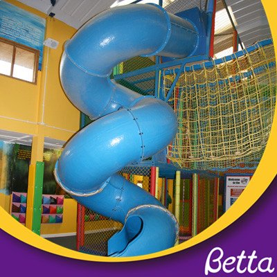 Bettaplay Colorful Plastic Spiral Tube Slide for Indoor Playground