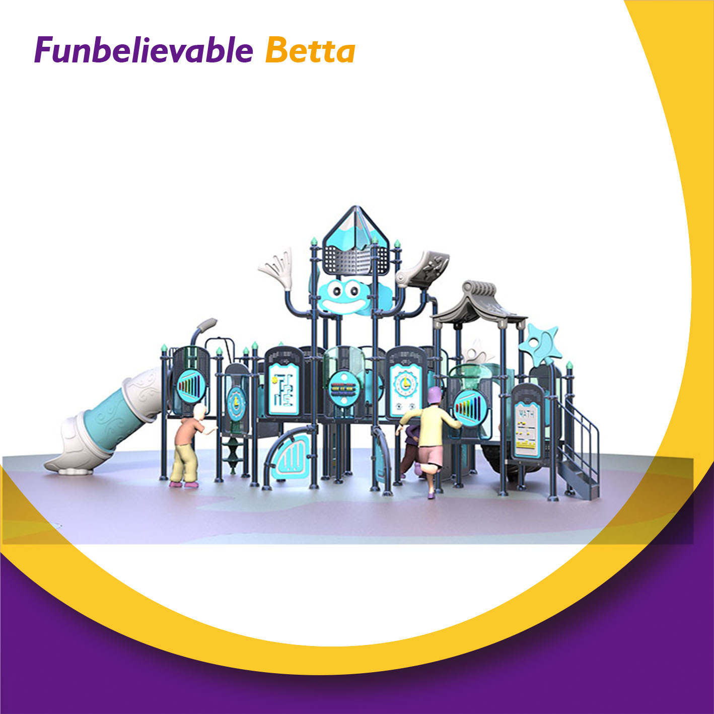 Bettaplay Factory Children Slides Plastic Kids Slides Outdoor Plastic Playground Equipment