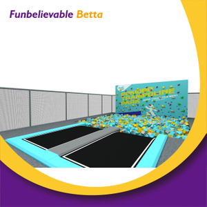 Bettaplay blue style 300 SQM Trampoline Park with Climbing For Kids For Sale