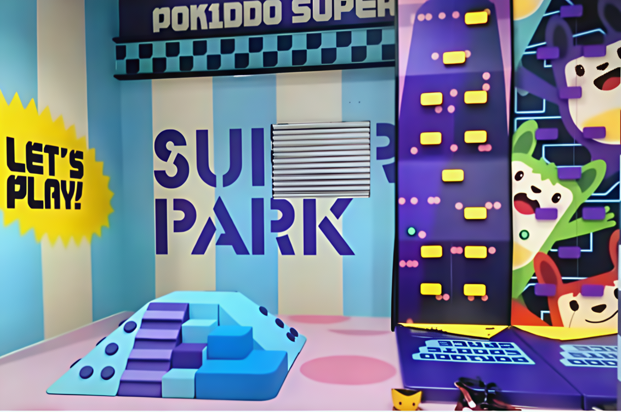 Interior amusement park design illustration