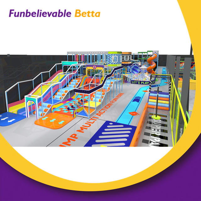 Bettaplay 4552 Sqm Customized Indoor Playground Set with LED Slide for Children Amusement Park Indoor Play Equipment for Sale Trampoline Park
