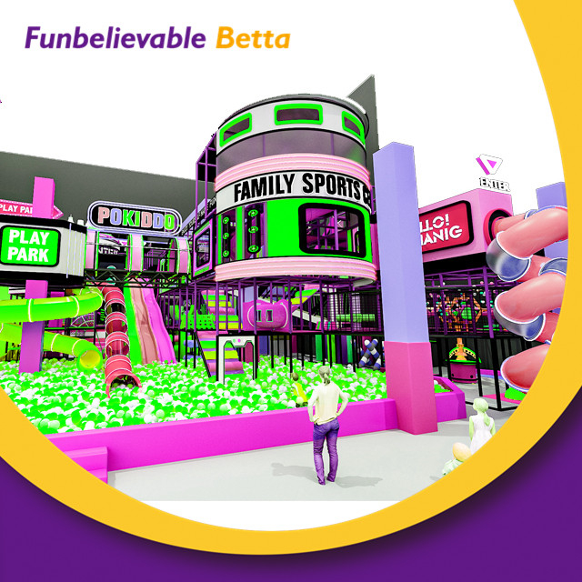 2600 sqm Custom Themed Indoor Children's Playground Soft Play Equipment Slide 