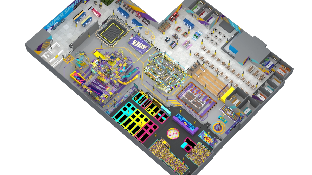 Pokiddo Design Case Study:5050 Sqm Mega Family Entertainment & Sports Park in the USA