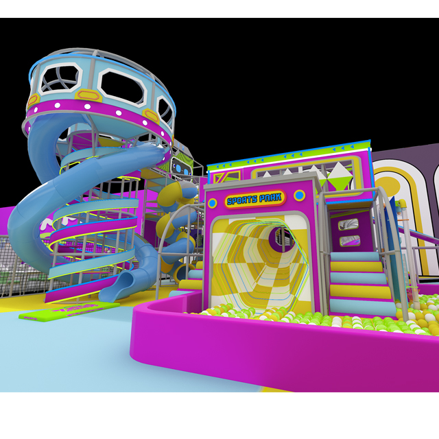 sprial slide indoor playground 