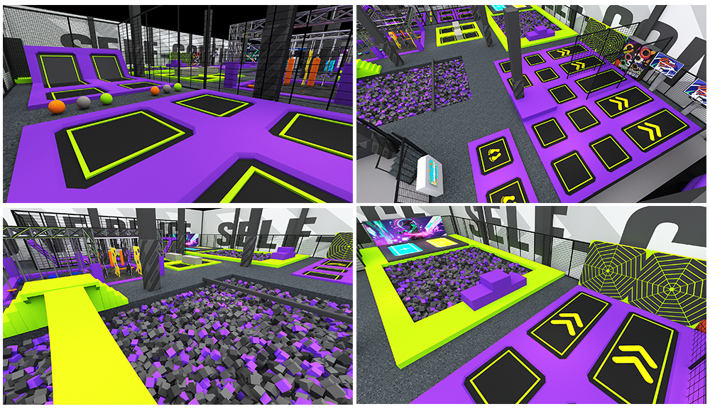 The effect drawing of the indoor sports park