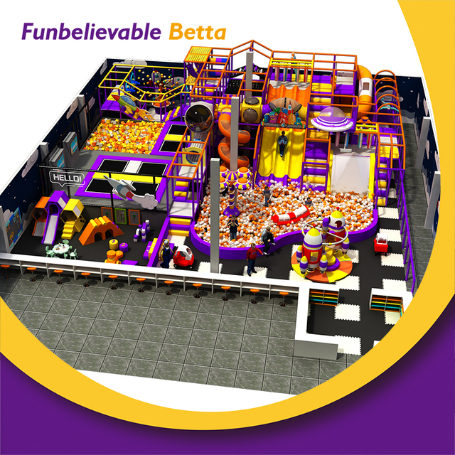 Bettaplay 437 SQM Vibrant Orange Astronaut-themed Indoor Playground Trampoline Ninja Obstacle Course Adventure