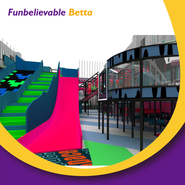 BetTaplay de 1200 metros cuadrados Diseño gratuito Diapositiva para niños Conjuntos de juegos suaves de juegos de interior