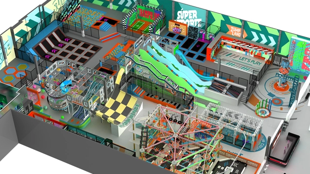 different slide indoor playground 