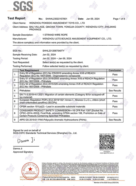 Chemical Analysis Report for 1 Strand of Steel Wire Rope