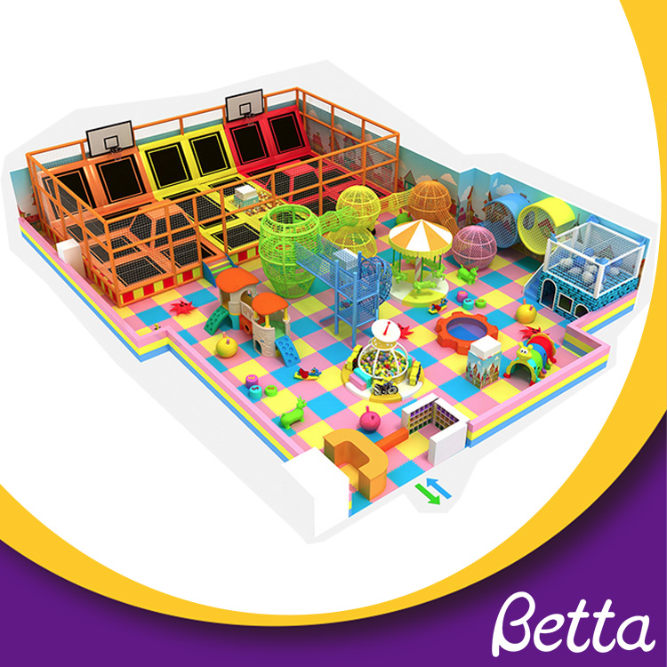 Bettaplay Kids' Play Zone Small Rectangular Indoor for children Commercial Trampoline.jpg