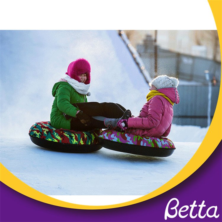 Indoor playground tubby slide inflatable dry snow ski tube 