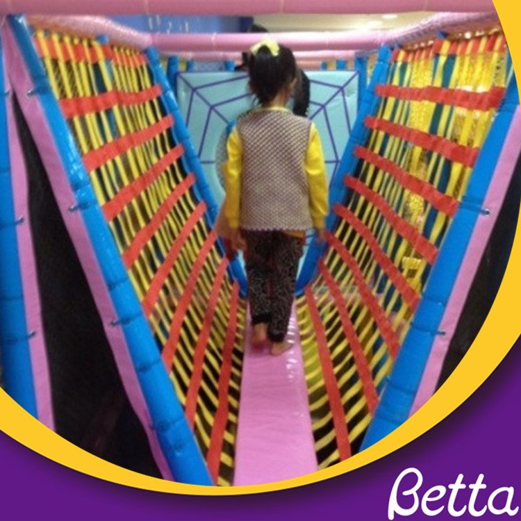 Amusement Park Rainbow V-rope Net Bridge for Kids 