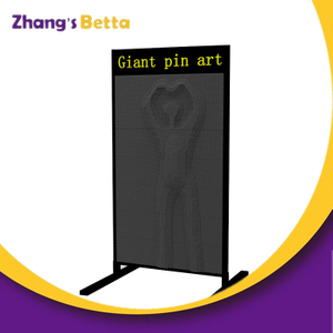 3D Pin Art Sculpture Extra Large Pin Impression Hand Toy in Green Pin Screen Pin Wall 
